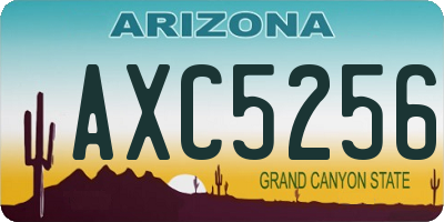 AZ license plate AXC5256
