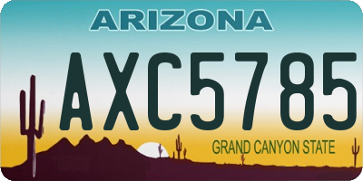 AZ license plate AXC5785