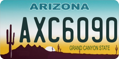 AZ license plate AXC6090