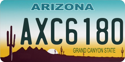AZ license plate AXC6180