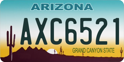 AZ license plate AXC6521