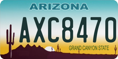 AZ license plate AXC8470