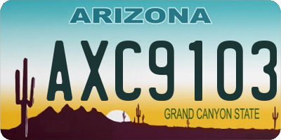 AZ license plate AXC9103