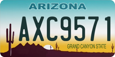 AZ license plate AXC9571