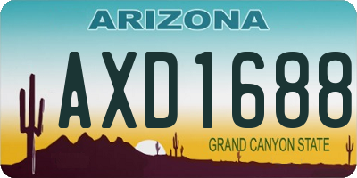 AZ license plate AXD1688