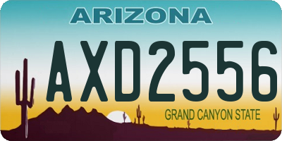 AZ license plate AXD2556