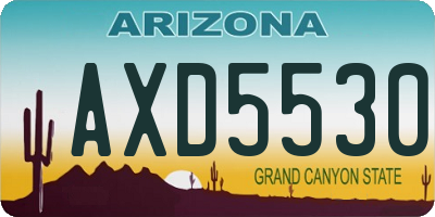 AZ license plate AXD5530