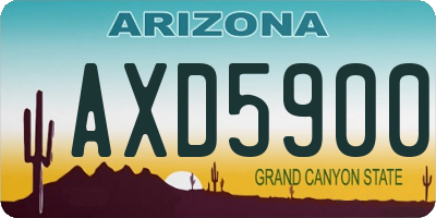 AZ license plate AXD5900