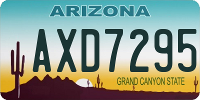 AZ license plate AXD7295
