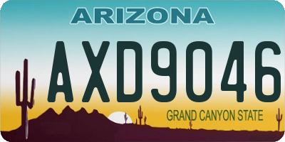 AZ license plate AXD9046