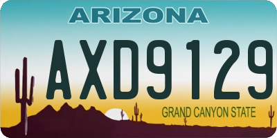 AZ license plate AXD9129