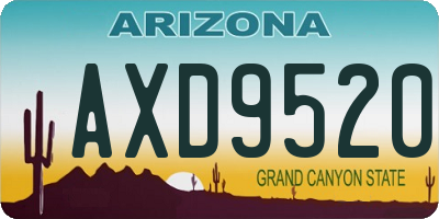 AZ license plate AXD9520