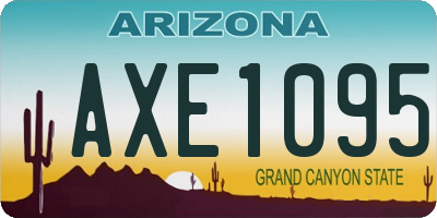 AZ license plate AXE1095