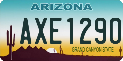 AZ license plate AXE1290