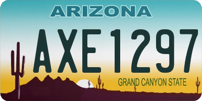 AZ license plate AXE1297