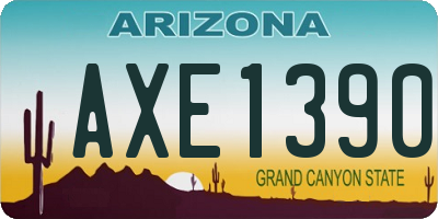 AZ license plate AXE1390
