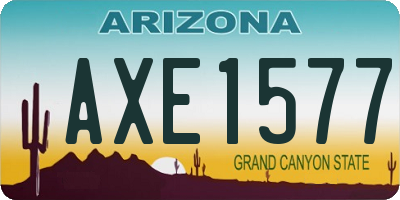 AZ license plate AXE1577