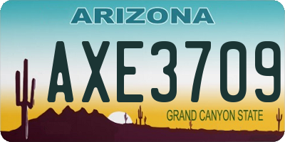 AZ license plate AXE3709