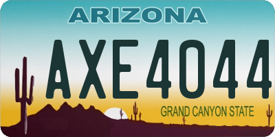 AZ license plate AXE4044
