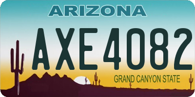 AZ license plate AXE4082