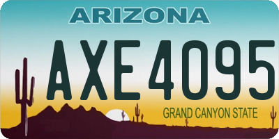 AZ license plate AXE4095