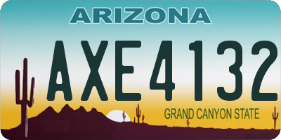 AZ license plate AXE4132
