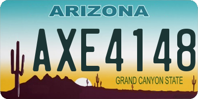 AZ license plate AXE4148