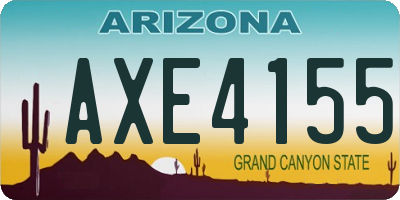 AZ license plate AXE4155