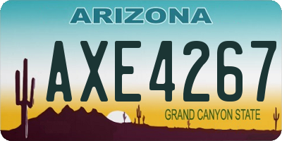 AZ license plate AXE4267