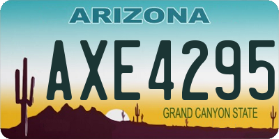 AZ license plate AXE4295