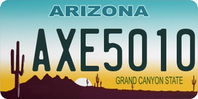 AZ license plate AXE5010
