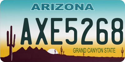 AZ license plate AXE5268