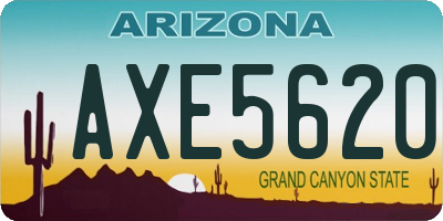 AZ license plate AXE5620