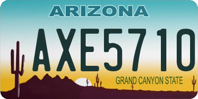 AZ license plate AXE5710