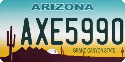 AZ license plate AXE5990