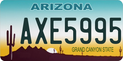 AZ license plate AXE5995