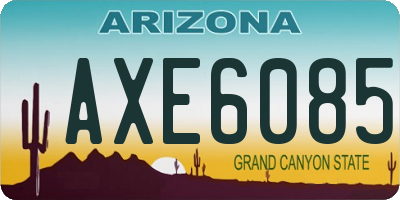 AZ license plate AXE6085