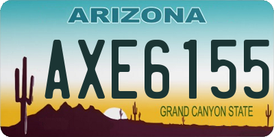 AZ license plate AXE6155