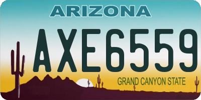AZ license plate AXE6559