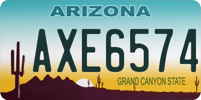 AZ license plate AXE6574