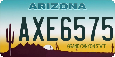 AZ license plate AXE6575
