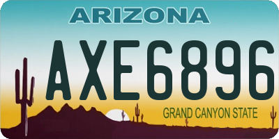 AZ license plate AXE6896