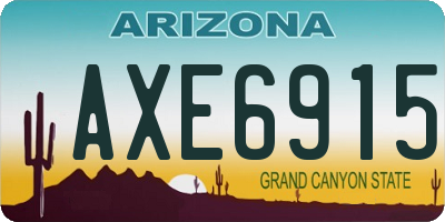 AZ license plate AXE6915