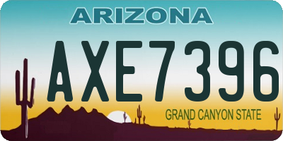 AZ license plate AXE7396