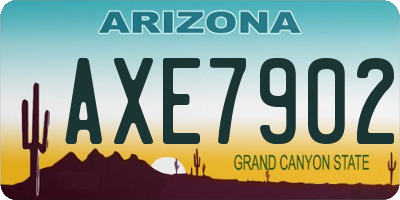 AZ license plate AXE7902