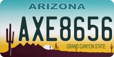 AZ license plate AXE8656