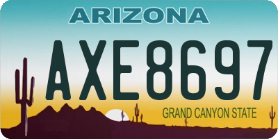 AZ license plate AXE8697