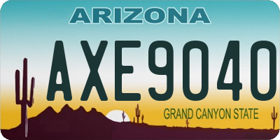 AZ license plate AXE9040