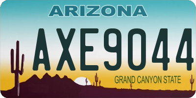 AZ license plate AXE9044