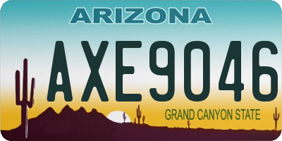 AZ license plate AXE9046
